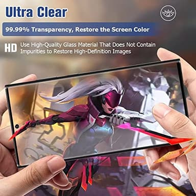 [2+2 Pack] Galaxy S23 Ultra Screen Protector, 9H Tempered Glass Scratch Resistant, Ultrasonic Fingerprint Support, For Samsung Galaxy S23 Ultra 5G 6.8 Inch Glass Screen Protector - Image 7