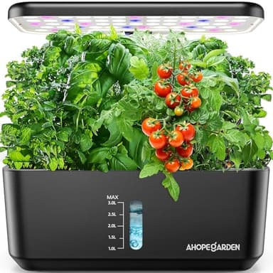 Ahopegarden Indoor Garden Hydroponics Growing System: 10 Pods Plant Germination Kit Herb Vegetable Growth Lamp Countertop with LED Grow Light - Hydrophonic Planter Grower Harvest Lettuce - Image 1