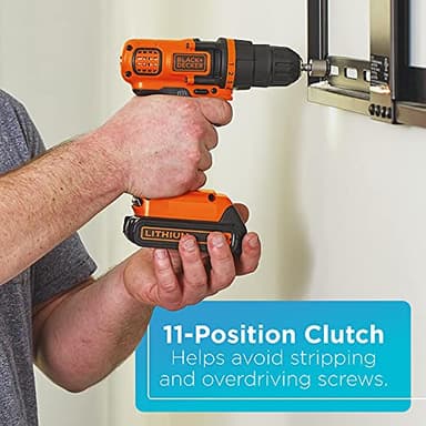 BLACK+DECKER 20V MAX 68-Piece Cordless Drill and Home Tool Project Kit with Tool Storage Bag (LDX120PK) - Image 7