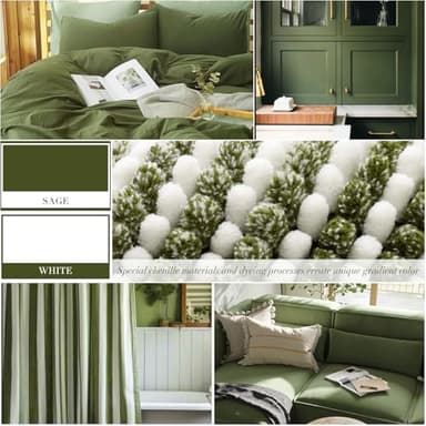 BSICPRO Bathroom Rugs and Mats Sets, 2 Piece Thick Absorbent Chenille Bath Mat Rug Set Non Slip, Soft Shaggy Bath Room Floor Mats for Bathroom, Machine Washable (Sage, 20" x 47" Plus 16" x 24") - Image 3