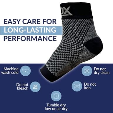 SB SOX Plantar Fasciitis Relief Socks – Ankle Brace Compression Sleeve – Arch Support for Foot Pain, Swelling, Heel Spurs – Foot Brace for Achilles Tendonitis Relief, Injury Recovery (Black, Medium) - Image 8