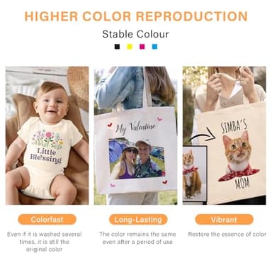 Welacer Sublimation Ink 440ML Autofill Bottles Refill for ET-2800 ET2400 ET-15000 ET-2803 ET-2850 ET2720 ET2760 ET2750 ET4800 etc.High-Yield Inkjet Printers Heat Press Transfer on Mugs - Image 3