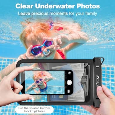 [Up to 10"] Large Waterproof Phone Pouch Bag - 2 Pack Waterproof Phone Case for iPhone 17 16 15 14 Pro Max Galaxy S25 S24 Ultra, IPX8 Cellphone Water Protector Pouch Beach Essentials Travel Must Haves - Image 5