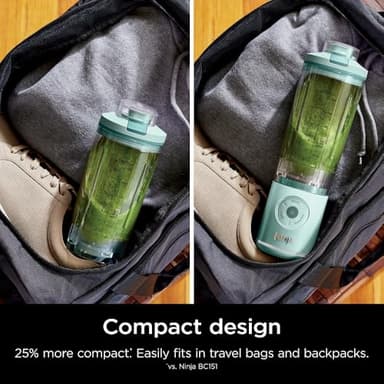 Ninja Blast Max, Portable Blender + Twist & Go, Personal Smoothie, Blend, Ice Crush, 3 Programs, Cordless, 22oz removable Vessel, Dishwasher Safe, Leakproof, Sea Glass, BC251MT - Image 9
