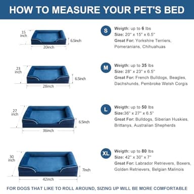 WNPETHOME Waterproof Orthopedic XL Dog Bed with Sides, Big Dog Couch Bed with Washable Removable Cover, Non-Slip Bottom for Sleeping - Image 3