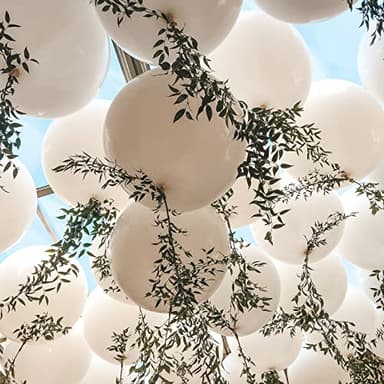 Voircoloria 105pcs White Balloons 12inch Party Balloons for Birthday Baby Shower Graduation Wedding Anniversary Party Decorations - Image 6