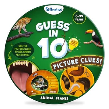 Skillmatics Guess in 10 Animal Picture Clues, Perfect for Boys, Girls, Kids, and Families Who Love, Card Games, Educational Games, Board Games, Gifts for Ages 6, 7, 8, 9 and Up - Image 1