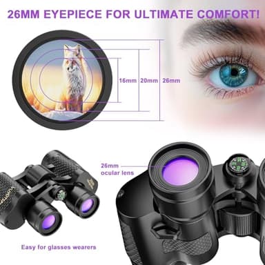 25x40 Binoculars for Adults High Powered with Compass, Compact HD Waterproof Binoculars for Bird Watching, Hunting, Concerts, Travel & Outdoor Adventures - Image 5