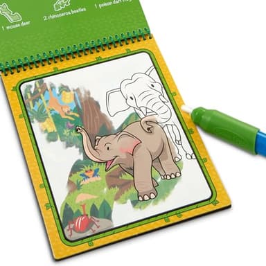 Melissa & Doug On the Go Water Wow! Reusable Color with Water Activity Pad 3-Pack, Jungle, Safari, Farm - FSC Certified - Image 6