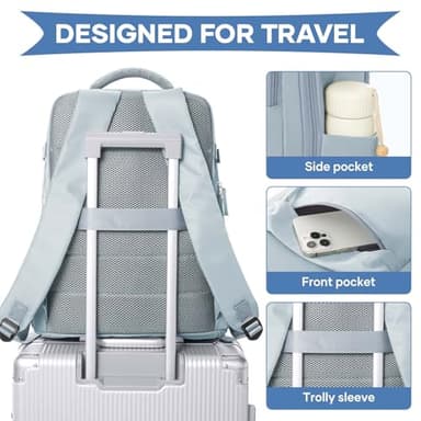 Large Travel Backpack Carry on Flight Approved Airplanes Laptop Work Business Weekender Bag Personal item backpack Backpack for Women Men Mochila de Viaje - Image 4