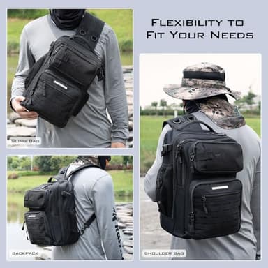 KastKing BlowBak Tactical Sling Tackle Bag-Lightweight Fishing Backpack Storge Fishing Gear and Equipment,Gift for Men - Image 6