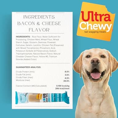 Ultra Chewy Double Treat Bones Favorites, Dog Treats, Made in The USA, Healthy Treats, Easy to Digest, Promotes Dental Health (Assorted Flavors, 1 Pack/9 Bones Per Pack) - Image 8