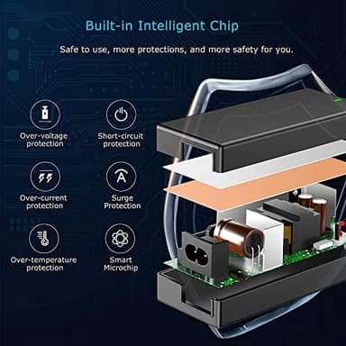 90W Universal AC Adapter Laptop Charger Replacement for Dell HP Acer Asus Lenovo IBM Toshiba Samsung Sony Fujitsu Notebook Ultrabook Chromebook Power Supply Cord - Image 8