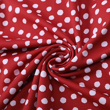 NOOYME 28" Skorts for Women with 3 Pockets Modest Knee Length Athletic Midi Skirts (X-Large,Red-White Dot) - Image 4