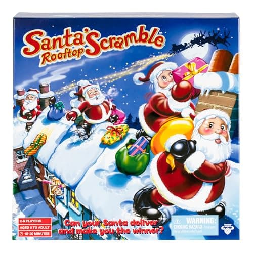 Santa's Rooftop Scramble is A Family Board Game Full of The Magic of Christmas Where Players Act As Santa, Collect and Deliver Presents to The Right Houses, for 2-6 Players, Ages 5+ - Image 1