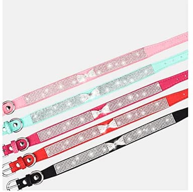 Small Dog Collar for Female Dogs Bling Diamond Crystal Glitter Jewel Sparkly Rhinestone Cute Cat Pet Animals Puppy Collars Girl for XXS XS Small Medium Large Pink L - Image 5
