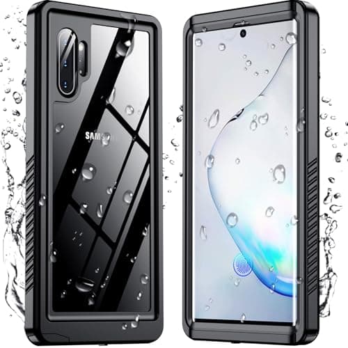 Temdan for Samsung Galaxy Note 10 Plus Case Waterproof, [Military-Grade Drop Protection] [IP68 Underwater] Full Body Heavy Duty Rugged Shock-Proof Case for Note 10 Plus 6.8''-Black - Image 1