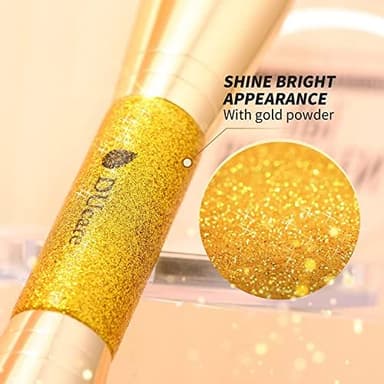 DUcare Foundation Brush Contour Bronzer Makeup Brush Double Ended Self Tanner Brush Sculpting Brush for Blending Liquid Powder Concealer Cream Cosmetics Blush Buffe - Image 4