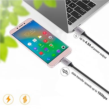 MINIX USB C to USB C Cable 3.1 (4 Feet /120cm) Type C Fast Charger Power Delivery，Data Transfer speeds up to 10Gbps，4K Video Output, [Compatibility for Windows, Mac Chrome OS]. - Image 4