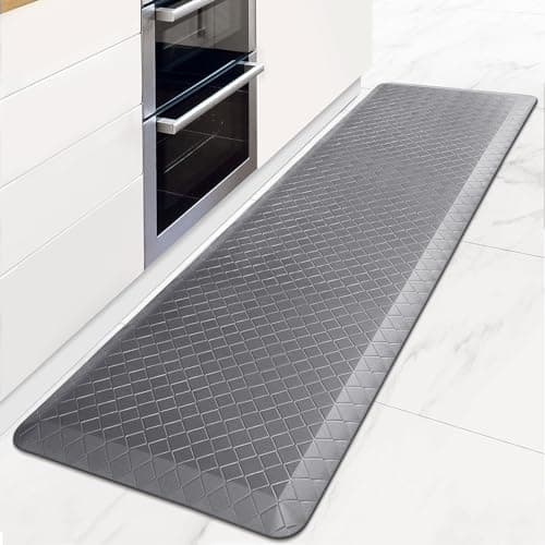 HappyTrends Anti-Fatigue Floor Mat - 4/5 Inch Thick, Waterproof Non-Slip, Heavy Duty Ergonomic Comfort Rug for Kitchen, Office, Sink, Laundry (22"x72", Gray) - Image 1