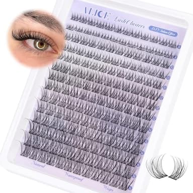 Natural Lash Clusters Wispy Cluster Eyelash Extensions 168pcs Individual Lashes 8-16mm C-Curly DIY Lash Extension Natural Look Soft Thin Band Cluster Lashes by ALICE - Image 9