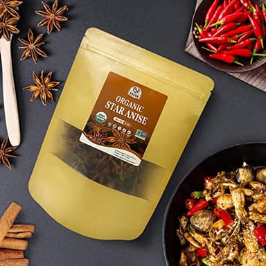 52USA Organic Star Anise, 4 Ounce (Pack of 1), NON-GMO Verified Chinese Star Anises Whole, Dried Star Anise Pods for Tea and baking - Image 6