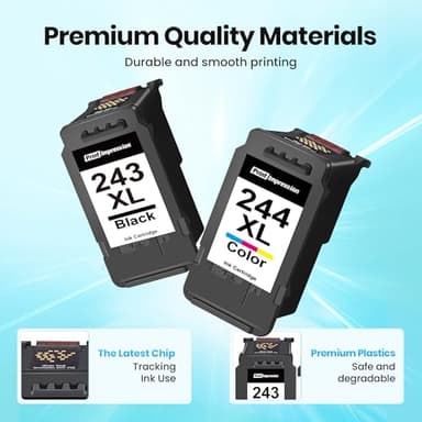PG-243/ CL-244 Ink Multi Pack Replacement for Canon 243 and 244 Ink Cartridges Compatible for Pixma TR4520 TR4522 MX492 MX490 TS302 TS202 TS3320 TS3322 MG2520 MG2522 MG2525 Printer (1 Black,1 Color) - Image 4