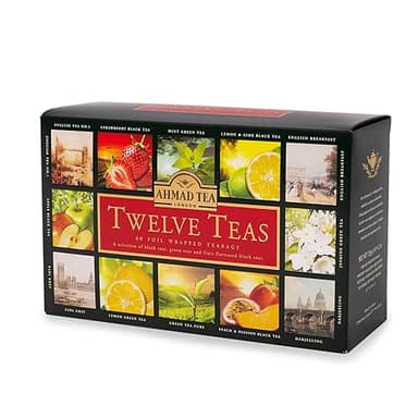 Ahmad Tea Variety Gift Box, 60 Foil Enveloped Teabags, Twelve Teas, 1 Count - Image 2