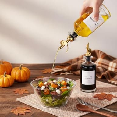 Molimoli - Premium Olive Oil Dispenser Bottles for Kitchen with Pourer - Oil and Vinegar Dispenser Set, Glass Dispenser for Kitchen, Dispenser Bottle of 350ml - Set of 2 - Image 2