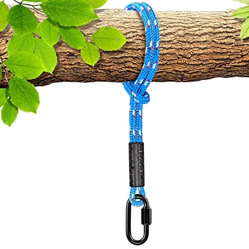 BeneLabel Tree Swing Rope, Hammock Tree Swing Hanging Strap, Heavy Duty Carabiner, for Indoor Outdoor Swing Hammock Playground Set Accessories, 8 ft, 1 Pcs, Blue - Image 1
