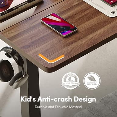 FEZIBO Electric Standing Desk Adjustable Height, 60 x 24 Inch Sit and Stand Desk, Home Office Desk, Ergonomic Workstation Computer Desk, Black Walnut - Image 6