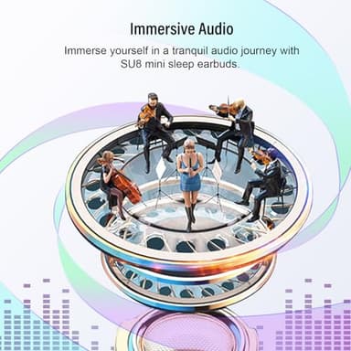 DUSONLAP Sleep Earbuds Bluetooth 5.4 in Ear Light-Weight Headphones, Mini Sleep Headphones Small Design for Side Sleepers, 47H Playtime with Charging Case, Clear Calls Earphones, Black - Image 2