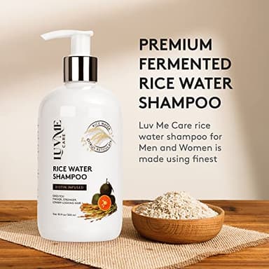 Rice Water Hair Growth Shampoo with Biotin - Hair Shampoo for Thinning Hair and Hair Loss, All Hair Types, Men and Women 10 Fl Oz - Image 6