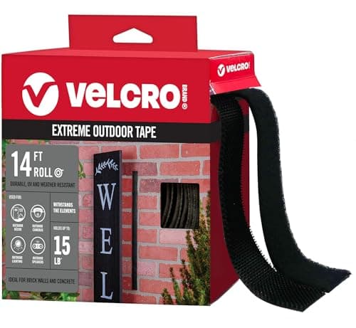 VELCRO Brand Extreme Outdoor Double Sided Mounting Tape | Holds up to 15 Pounds on Brick or Other Rough Surfaces | UV and Weather Resistant | 14Ft Heavy Duty Roll - Image 1