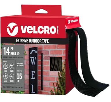 VELCRO Brand Extreme Outdoor Double Sided Mounting Tape | Holds up to 15 Pounds on Brick or Other Rough Surfaces | UV and Weather Resistant | 14Ft Heavy Duty Roll - Image 1