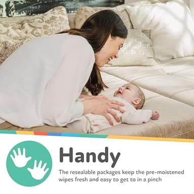 Nuby's Soothing Ultra Premium Baby Wipes Naturally Inspired with Chamomile, Aloe, and Citroganix, Fragrance Free, Extra Thick, 512 Count - Image 3