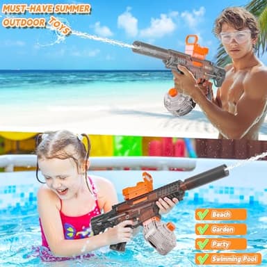 2025 Electric Water Gun for Adults, High Powered Automatic Squirt Gun with 32-40 Ft Long Range, 500CC+ Water Tank Water Guns- Large Water Gun|Summer Ideal Gift Fighting Toys for Ages 8-12 Boy Girl - Image 4