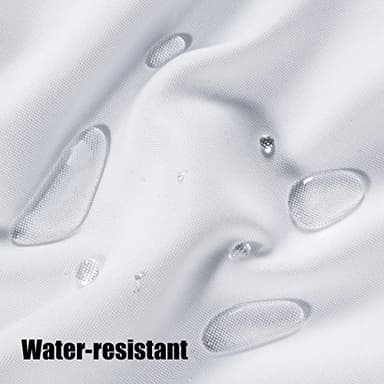 BONZER Outdoor Curtains for Patio Water Resistant Heavy Privacy Sunlight Blocking Grommet Outside Curtains for Porch, Pergola, Gazebo, 1 Panel, 84W x 120L inch, White - Image 4