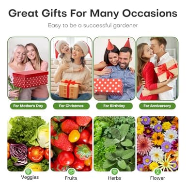 Ahopegarden Indoor Garden Hydroponics Growing System: 10 Pods Plant Germination Kit Herb Vegetable Growth Lamp Countertop with LED Grow Light - Hydrophonic Planter Grower Harvest Lettuce - Image 8