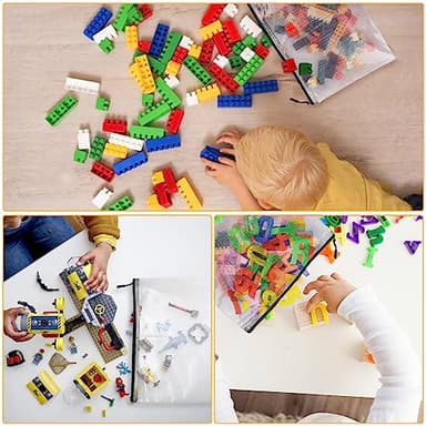 24pcs Large Mesh Zipper Pouch File Bags YOPCDJ Reusable Zippered Pouches for Organizing Classroom, Board Game Storage, Puzzle Bags Black - Image 3