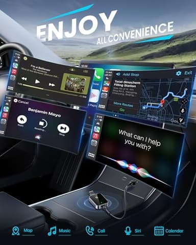 ZYW High Tech Wireless CarPlay Adapter for Apple-Super Mini Edition | Easy to Upgrade Wired Car Play to Wireless | No Delay Dongle for iPhone iOS 10+ & Cars with Built-in CarPlay(Licorice Espresso) - Image 3