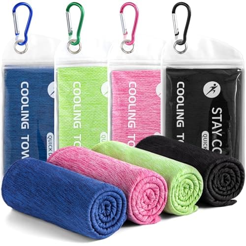 Premillow Cooling Towels for Hot Weather, 4 Pack Cooling Towel(40"x12"), Cooling Towels for Neck and Face, Microfiber Soft Breathable Cooling Towel for Men Women - Image 1