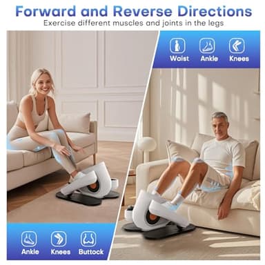 HJDFGSS Under Desk Elliptical Machine, Electric Ellipse Leg Exerciser While Sitting for Seniors Adults, Leg Ercise Pro, Leg Exerciser While Sitting, Home Use Seated Ellipse Leg Exerciser - Image 6