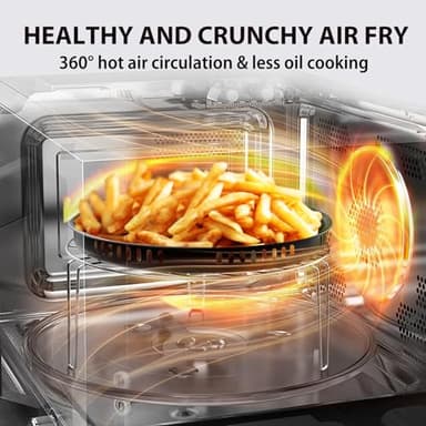 TOSHIBA Inverter Countertop Microwave Oven Air Fryer Combo MASTER Series, Broil, Convection, Speedy Combi, Even Defrost 11.3'' Turntable Sound On/Off, 27 Auto Menu&47 Recipes - Image 2