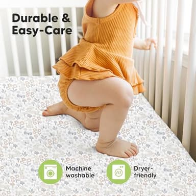 KeaBabies 2-Pack Baby Crib Sheets for Boys, Girls - 52x28 Viscose Derived from Bamboo Toddler Bed Sheets Neutral, Fitted Crib Mattress Cover for Standard Baby Bedding, Soft & Cozy (Beach Day) - Image 7