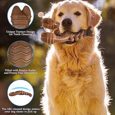 Dog Toys for Aggressive Chewers, Indestructible Toys for Large Dogs, Dog Chew for Large Medium Small Breed, 3 Pack Super Chewer with Tough Nylon, Gift for Dogs - Image 3