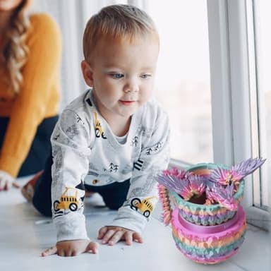 AUMEILLER 3D Printed Dragon,Articulated Winged Dragon,Executive Desk Toys for Kids (Rainbow) - Image 5
