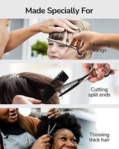 Hair Thinning Scissors ULG Professional Barber’s Texturizing Teeth Shears for Hairdressing, Salon and Home Use Thinning Shears for Hair Cutting, Made of Japanese Stainless Steel, 6.5 inch - Image 7