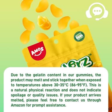 Amos Peelerz Mango Gummy Candy, Peelable Mango Gummy Candy, Resealable 2.19oz Bag (Pack of 8) - Image 6