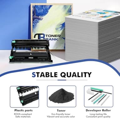 DR830 DR-830 Drum Unit Black 2-Pack Replacement for Brother DR830 DR 830 DR-830 HL-L2400D L2405W L2460DW L2460DWXL L2865DW L2480DW DCP-L2640DW MFC-L2807DW L2820DW L2820DWXL Printer (Not Toner) - Image 9